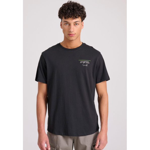 Ανδρικό t-shirt FUNKY BUDDHA FBM009-308-04 μαύρο 