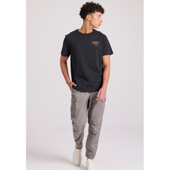 Ανδρικό t-shirt FUNKY BUDDHA FBM009-308-04 μαύρο 