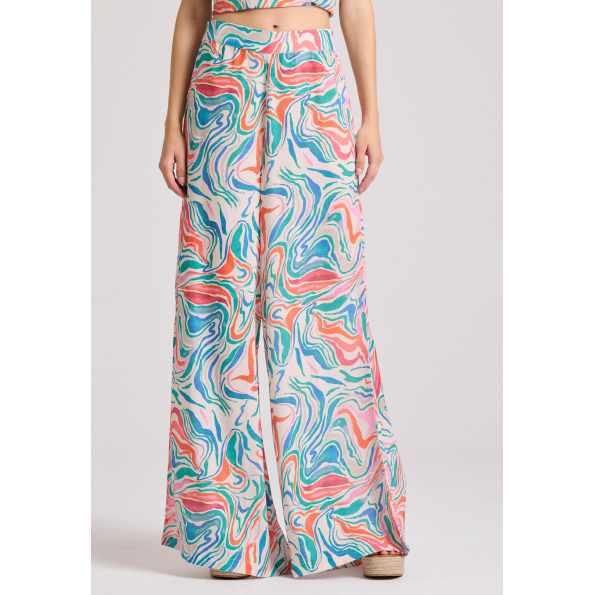 Γυναικεία παντελόνα FUNKY BUDDHA FBL009-123-02 εμπριμέ