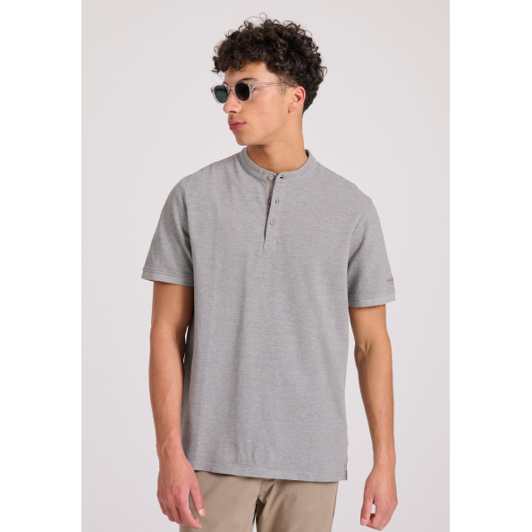 Ανδρική polo μπλούζα FUNKY BUDDHA FBM009-008-11 γκρι 