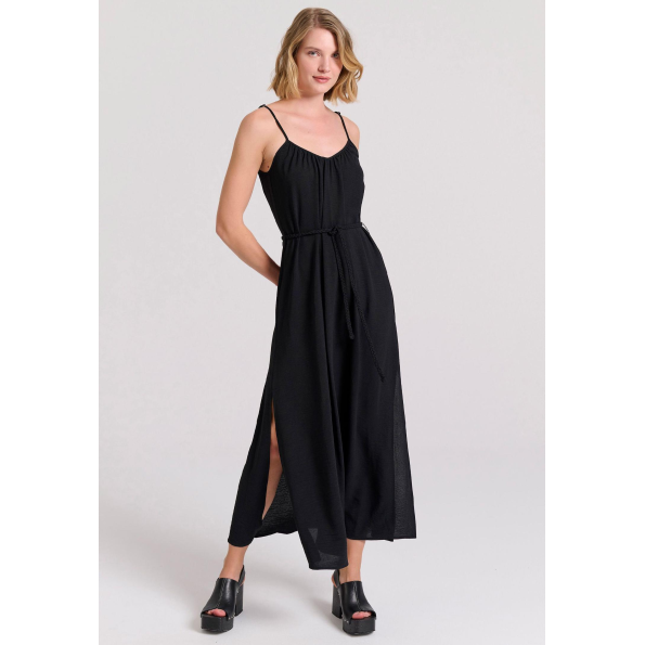 Γυναικείο maxi φόρεμα FUNKY BUDDHA FBL009-127-13 μαύρο