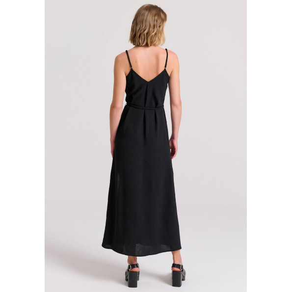 Γυναικείο maxi φόρεμα FUNKY BUDDHA FBL009-127-13 μαύρο Γυναικεία