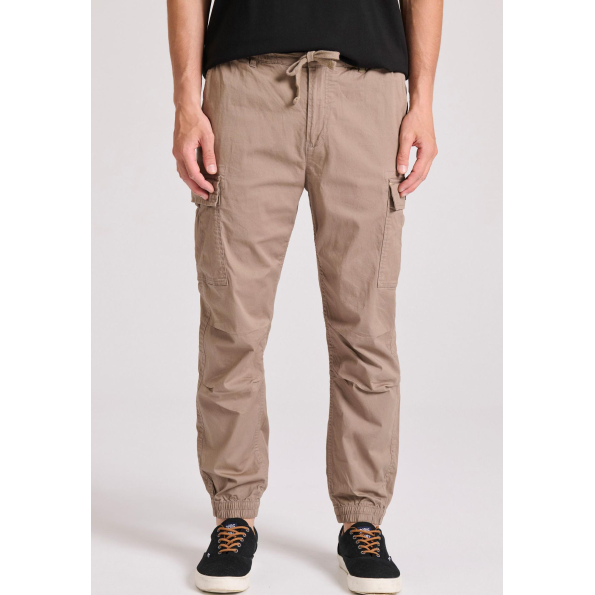 Ανδρικό cargo παντελόνι FUNKY BUDDHA  FBM009-034-02 μπεζ