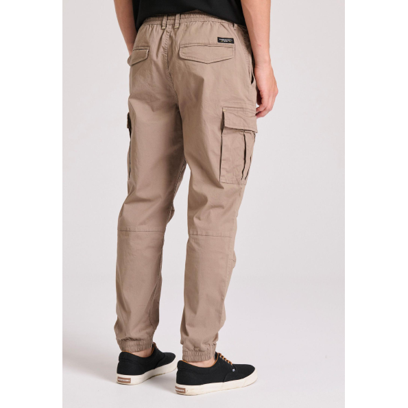 Ανδρικό cargo παντελόνι FUNKY BUDDHA  FBM009-034-02 μπεζ Ανδρικά
