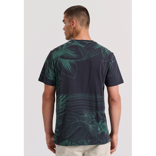 Ανδρικό t-shirt FUNKY BUDDHA FBM009-315-04 μαύρο πράσινο