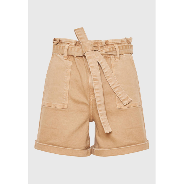 Γυναικείο τζιν σορτς FUNKY BUDDHA FBL009-164-03 μπεζ  Γυναικεία
