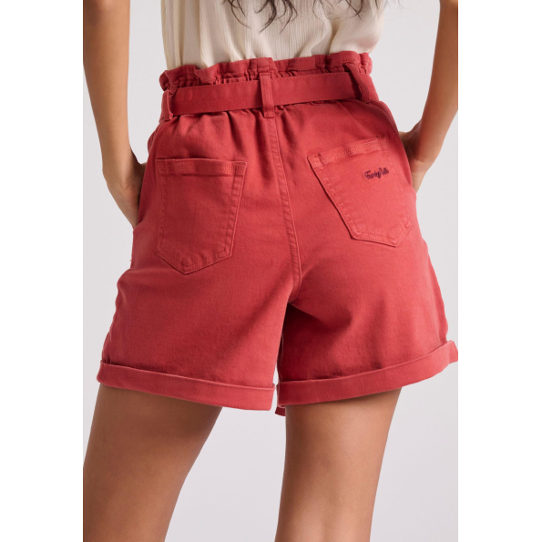 Γυναικείο τζιν σορτς FUNKY BUDDHA FBL009-164-03 κόκκινο Γυναικεία