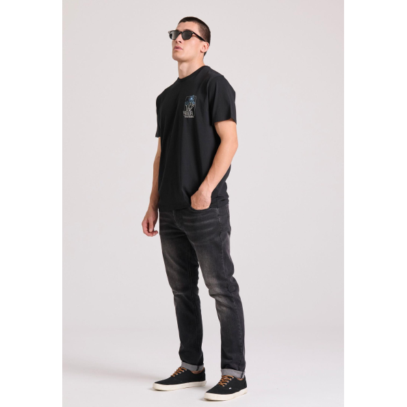 Ανδρικό jean παντελόνι FUNKY BUDDHA FBM009-071-02 μαύρο