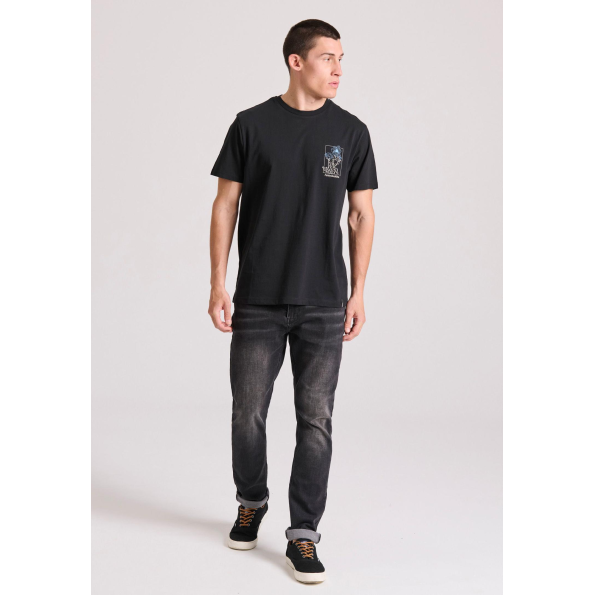 Ανδρικό jean παντελόνι FUNKY BUDDHA FBM009-071-02 μαύρο