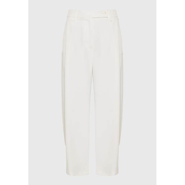 Γυναικεία cropped παντελόνα FUNKY BUDDHA FBL009-119-02 λευκή