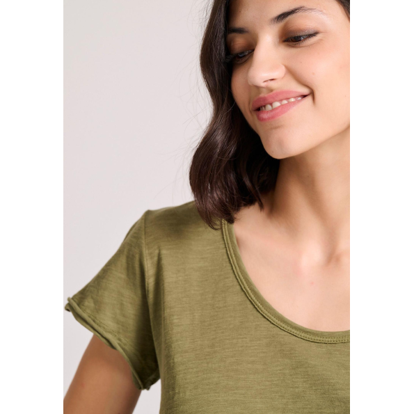 Γυναικείο t-shirt FUNKY BUDDHA FBL009-101-04 λαδί