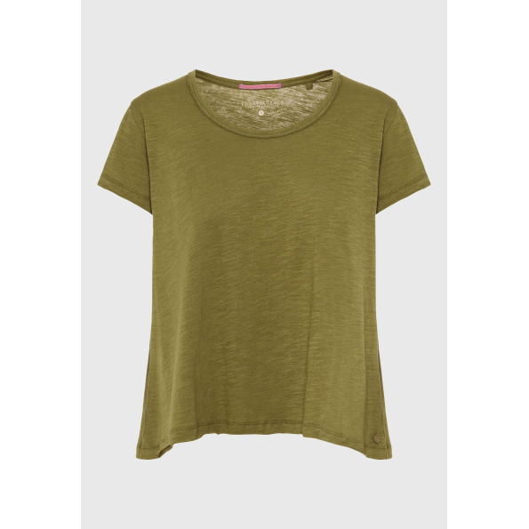 Γυναικείο t-shirt FUNKY BUDDHA FBL009-101-04 λαδί