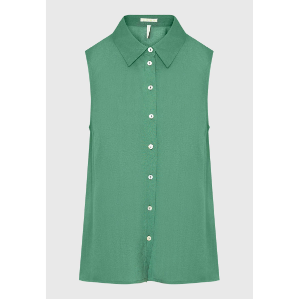 Γυναικείο αμάνικο πουκάμισο FUNKY BUDDHA FBL009-101-05 πράσινο