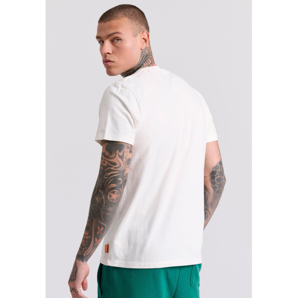 Ανδρικό t-shirt FUNKY BUDDHA FBM009-098-04 λευκό Ανδρικά