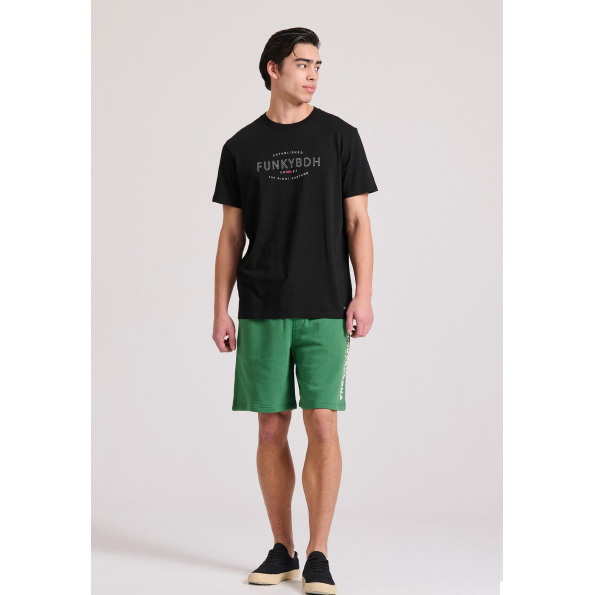 Ανδρικό t-shirt FUNKY BUDDHA  FBM009-094-04 μαύρο  Ανδρικά