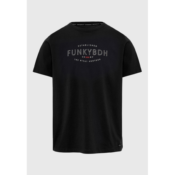 Ανδρικό t-shirt FUNKY BUDDHA  FBM009-094-04 μαύρο  Ανδρικά