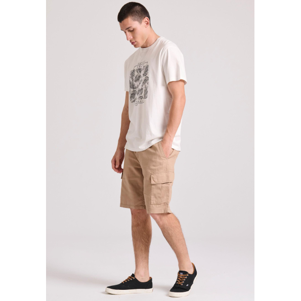 Ανδρικό t-shirt FUNKY BUDDHA FBM009-065-04 λευκό Ανδρικά
