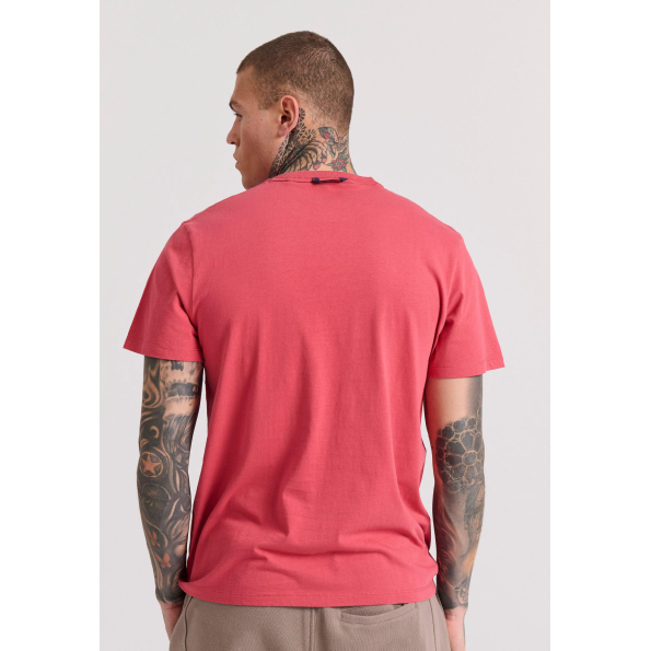Ανδρικό t-shirt FUNKY BUDDHA FBM009-089-04 κόκκινο Ανδρικά