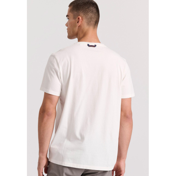 Ανδρικό t-shirt FUNKY BUDDHA FBM009-089-04 λευκό  Ανδρικά