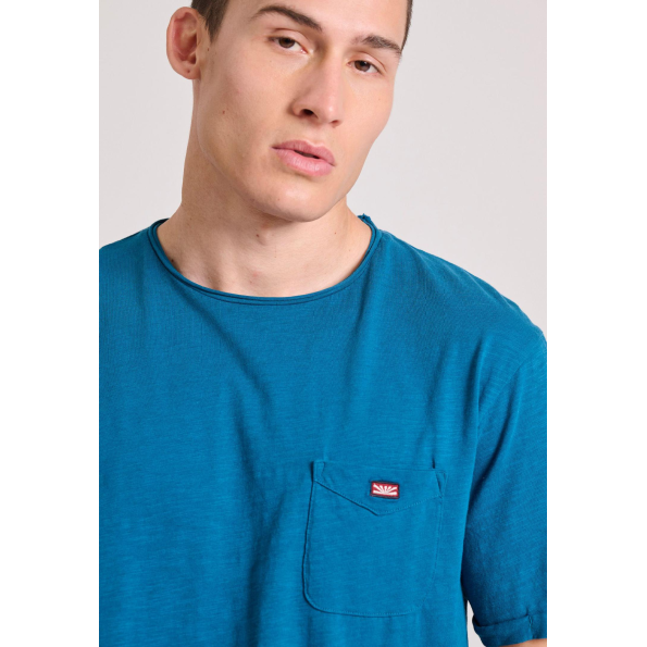Aνδρικό t-shirt FUNKY BUDDHA FBM009-005-04 μπλε Ανδρικά