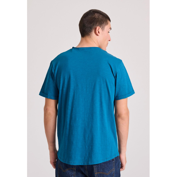 Aνδρικό t-shirt FUNKY BUDDHA FBM009-005-04 μπλε Ανδρικά