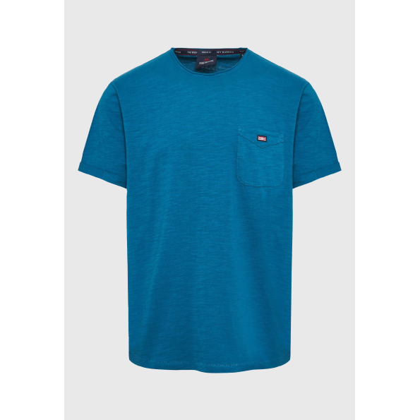 Aνδρικό t-shirt FUNKY BUDDHA FBM009-005-04 μπλε Ανδρικά