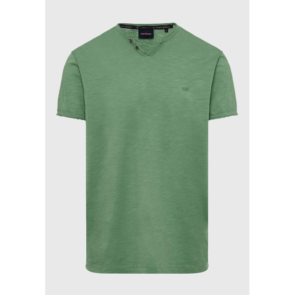 Ανδρικο t-shirt FUNKY BUDDHA FBM009-004-04 The essentials πράσινο Ανδρικά