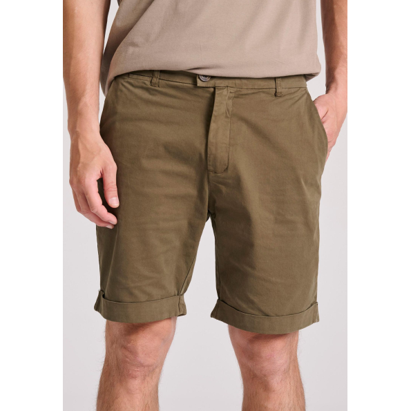 Ανδρική chino βερμούδα FUNKY BUDDHA FBM009-012-03 χακί 