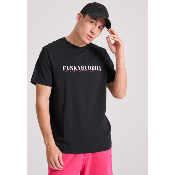 Ανδρικό t-shirt FUNKY BUDDHA FBM009-095-04 μαύρο