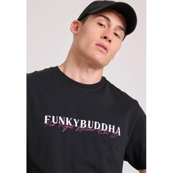 Ανδρικό t-shirt FUNKY BUDDHA FBM009-095-04 μαύρο Ανδρικά