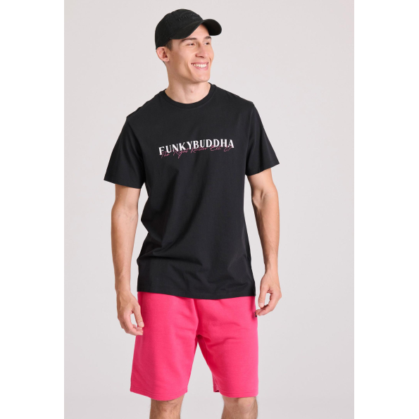 Ανδρικό t-shirt FUNKY BUDDHA FBM009-095-04 μαύρο Ανδρικά
