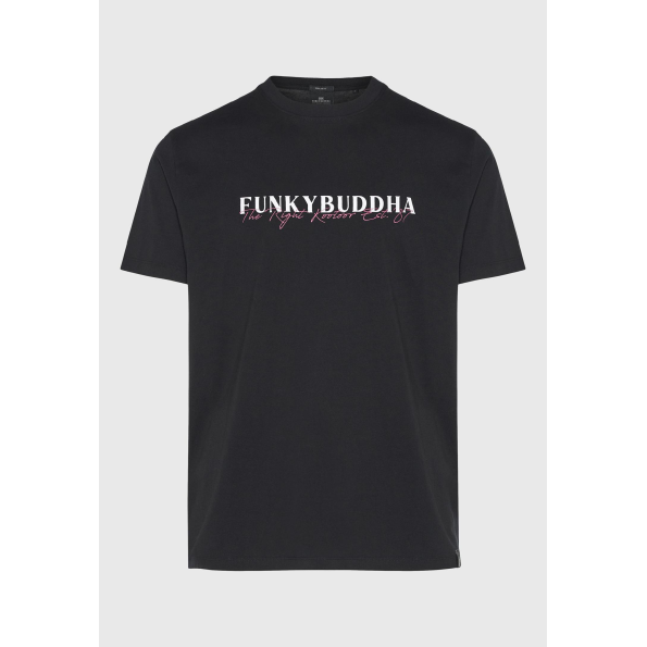 Ανδρικό t-shirt FUNKY BUDDHA FBM009-095-04 μαύρο Ανδρικά