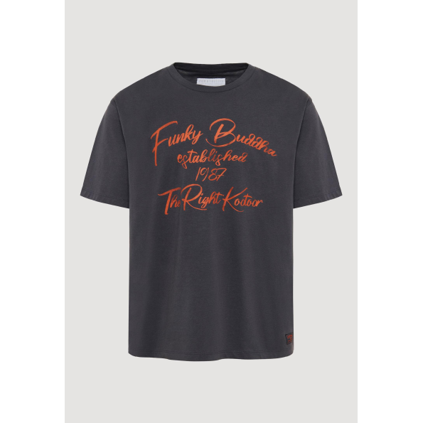 Ανδρικό t-shirt FUNKY BUDDHA γκρι 