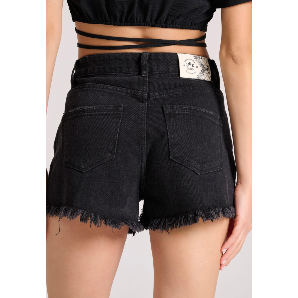Γυναικείο τζιν σορτς FUNKY BUDDHA FBL009-167-03 μαύρο Γυναικεία