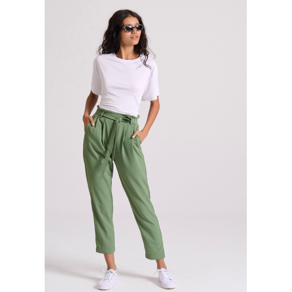 Γυναικείο παντελόνι FUNKY BUDDHA FBL009-118-02 πράσινο Γυναικεία