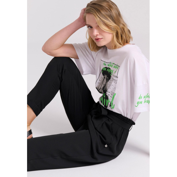 Γυναικείο παντελόνι FUNKY BUDDHA FBL009-118-02 μαύρο 