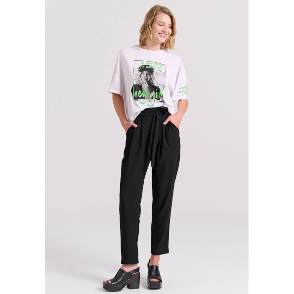 Γυναικείο παντελόνι FUNKY BUDDHA FBL009-118-02 μαύρο 