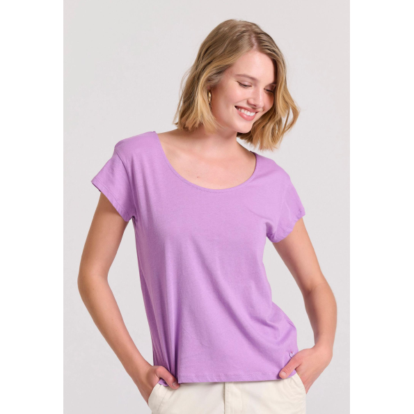 Γυναικείο t-shirt FUNKY BUDDHA FBL009-105-04 μοβ 