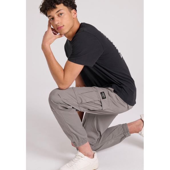 Ανδρικό cargo παντελόνι FUNKY BUDDHA FBM009-034-02 γκρι 