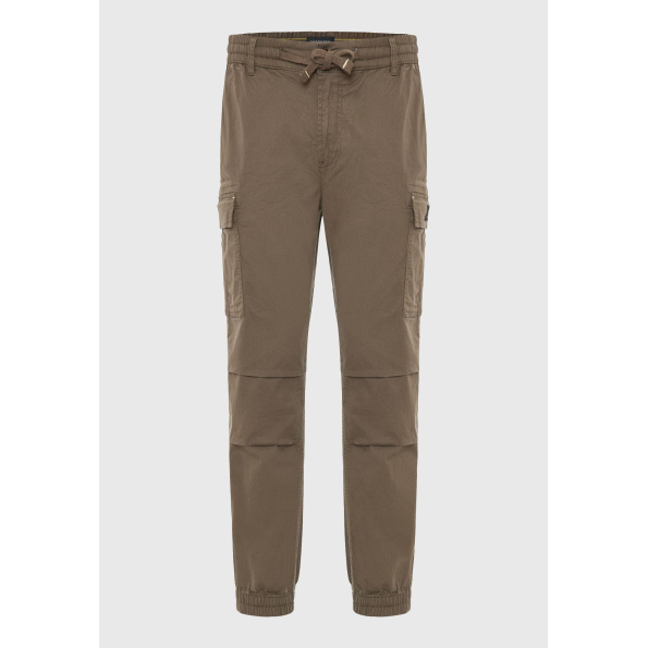 Ανδρικό cargo παντελόνι FUNKY BUDDHA  FBM009-034-02 χακί Ανδρικά
