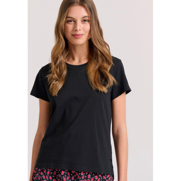 Γυναικείο t-shirt  FUNKY BUDDHA FBL009-103-04 μαύρο 
