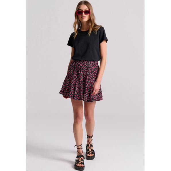 Γυναικείο t-shirt  FUNKY BUDDHA FBL009-103-04 μαύρο 