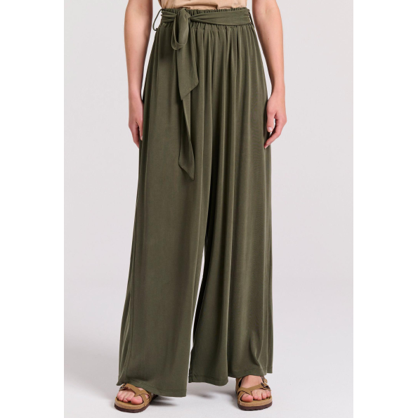 Γυναικεία παντελόνα FUNKY BUDDHA FBL009-105-02 λαδί