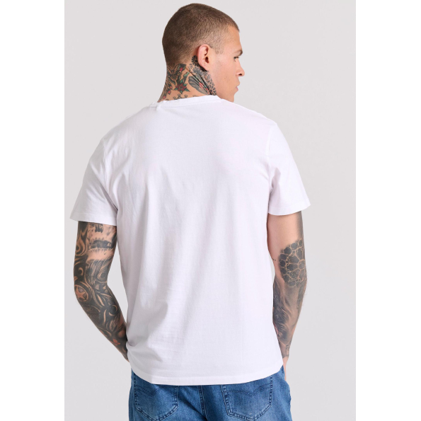 Ανδρικό t-shirt FUNKY BUDDHA FBM009-002-04 λευκό Ανδρικά