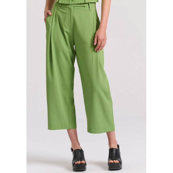 Γυναικεία cropped παντελόνα FUNKY BUDDHA FBL009-119-02 πράσινο