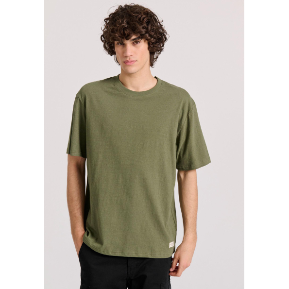 Ανδρικό t-shirt FUNKY BUDDHA FBM009-083-04 λαδί 