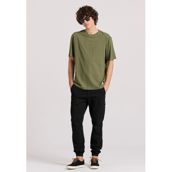 Ανδρικό t-shirt FUNKY BUDDHA FBM009-083-04 λαδί  Ανδρικά