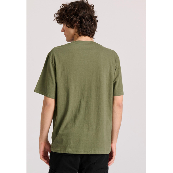 Ανδρικό t-shirt FUNKY BUDDHA FBM009-083-04 λαδί  Ανδρικά