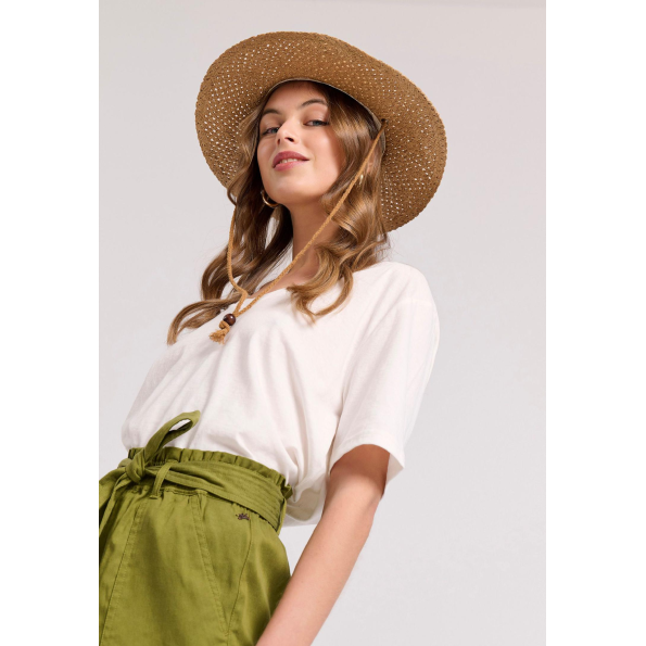 Γυναικείο t-shirt  FUNKY BUDDHA FBL009-176-04 λευκό