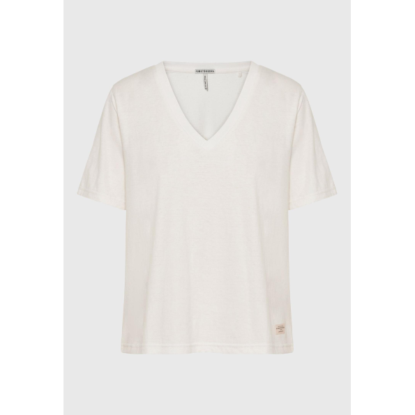 Γυναικείο t-shirt  FUNKY BUDDHA FBL009-176-04 λευκό